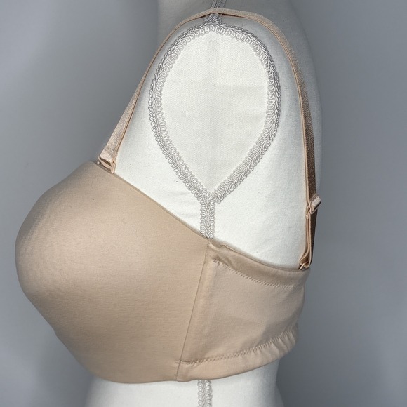 Wacoal Bra Size 38DDD Staying Power Wireless Strapless 854372 Beige EUC Multiway - Picture 4 of 11